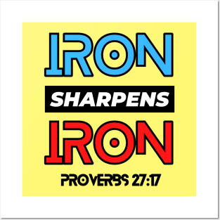 Iron Sharpens Iron | Christian Typography Posters and Art